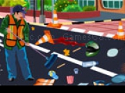 Play Sanitation Worker Cleaning Road