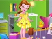 Play Litte Princess Belle Room Cleaning