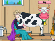 Play Elsa Milking Cow