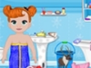Play Frozen Baby Bathroom Cleaning