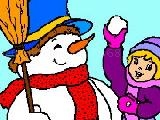 Play Coloring snowmen -1