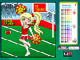 Play Pom pom cheerleader coloring