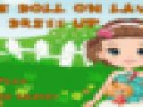 Play Cute doll on lawn