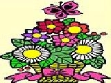Play Flowers and butterfly coloring