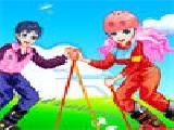 Play Grass skiing lovers dress up