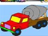 Play Truck carrying concrete coloring game
