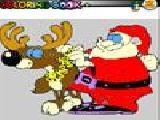 Play Deer santa claus coloring game