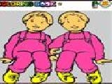 Play Twin children coloring game