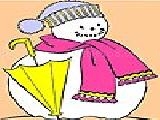 Jugar a Cute snowman coloring