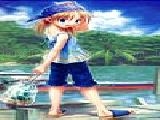 Play Cheerful girl at the beach puzzle