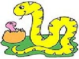 Play Mother and baby snake coloring