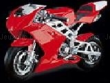 Play Nice red motorbike puzzle