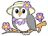 Play Flowery owl coloring