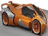 Play Orange race car puzzle