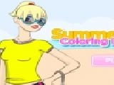Play Summer style coloring dressup