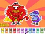Play Color games - dinosawus superhero dinosaurs