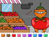 Play Color games - tom t-rex the tomato - dinosawus