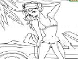 Play Kid's coloring: sports girl