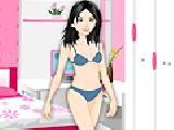 Play Girl with cute kitten