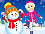 Play Winter snowman and girl
