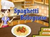 Play Sara's cooking class - spaghetti bolognese