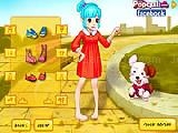 Play Cute girl and puppy