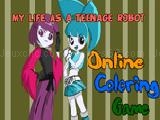 Play My life as a teenage robot online coloring game