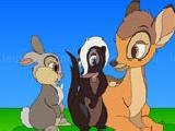 Play Bambi flower thumper online coloring game