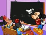 Play Mickey school blackboard online coloring game