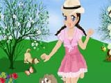 Play Little girl and her puppy dress up