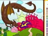 Play Castle and dragon coloring game