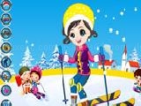 Play Cute skier dress up
