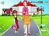 Play Go to school with mother