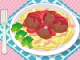 Play Cooking spaghetti meatball