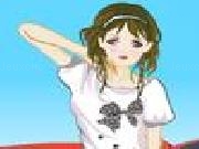 Play Active girl besides car