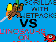 Play Gorillas with jetpacks vs dinosaurs on crack: onslaught