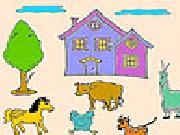 Play Animals on the big farm coloring