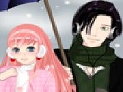Play Anime winter couple dress up game