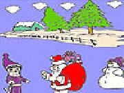 Play Snow and santa coloring
