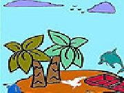 Play Tropical island coloring