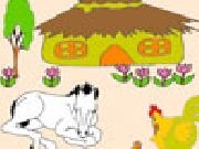 Play Cute farm coloring