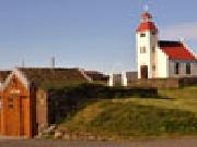 Play Jigsaw: red and white church