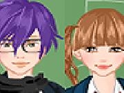 Play Cute school couple dress up game