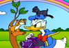 Play Donald duck online coloring page