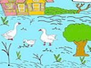 Play Little farm and ducks coloring