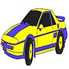 Play Blue classic car coloring