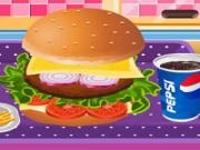 Play Yummy hamburger cooking