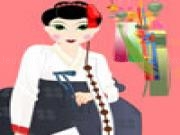 Play Green eyed geisha dress up