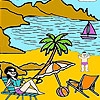 Play Jenny sunbathing coloring