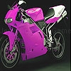 Play Pink fast motorbike slide puzzle